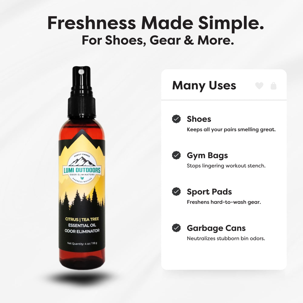 Lumi Outdoors bathroom surface spray neutralizes odors effectively.