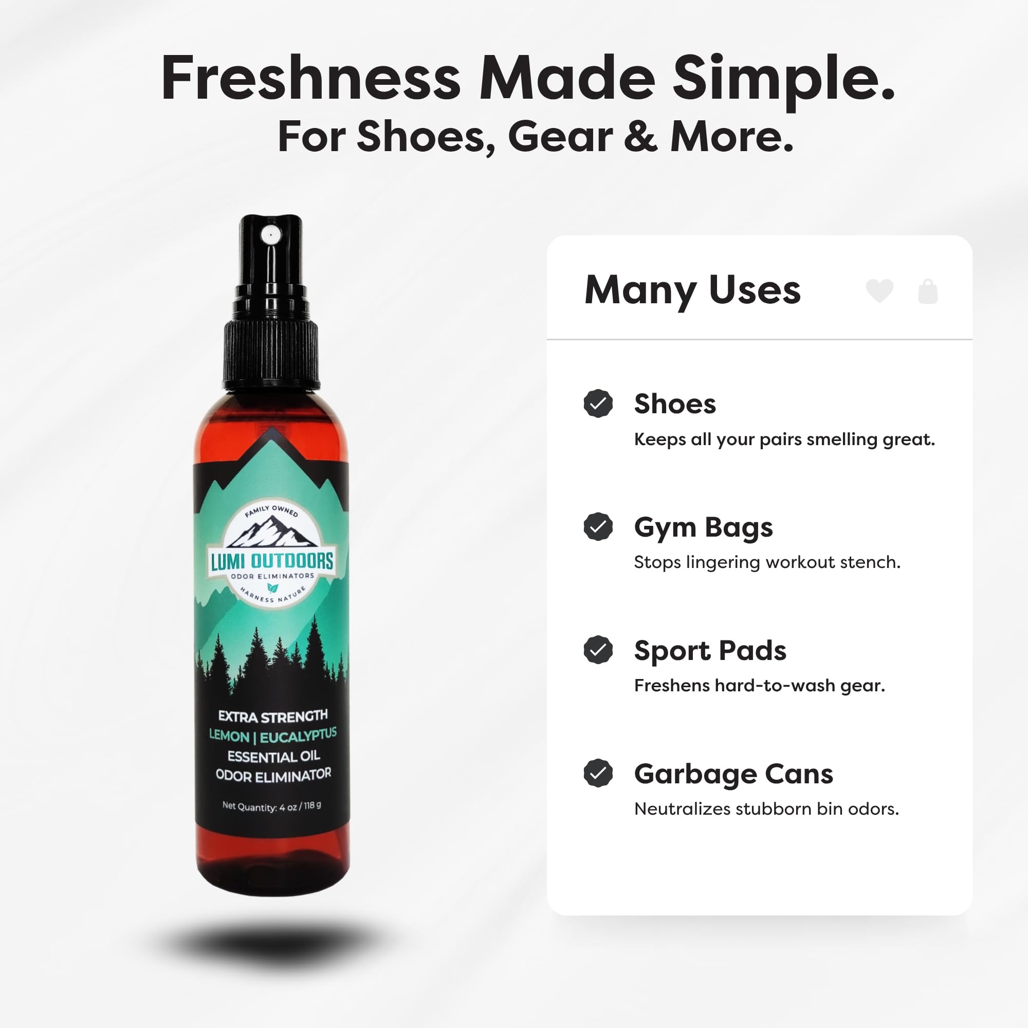 Lumi Outdoors boxing glove deodorizer eliminates lingering sports odors between sessions