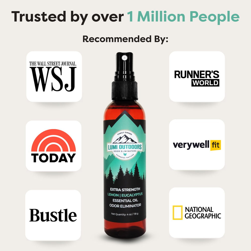 Lumi Outdoors extra-strength plant-based odor eliminator targets tough sneaker odors