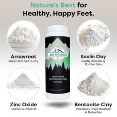 Lumi Outdoors talc-free powder packaging sits ready for daily freshness.