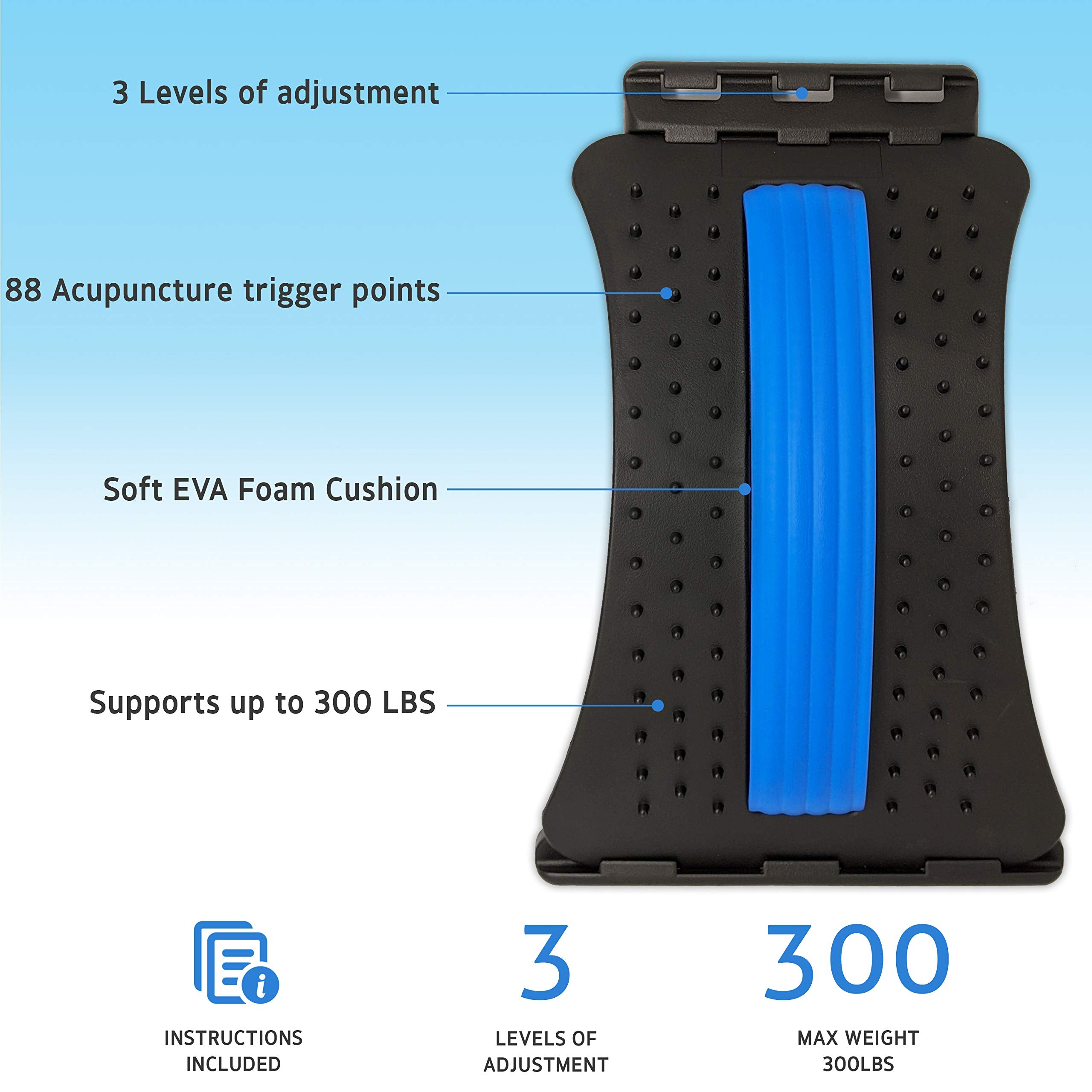 Lumia Wellness back stretcher compact storage design for easy transport and home use.