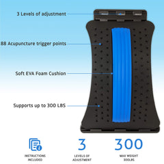 Lumia Wellness back stretcher compact storage design for easy transport and home use.