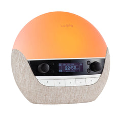 Lumie Bodyclock Luxe 700FM sunset fade creates a calming night glow