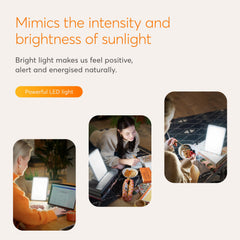 Lumie Mini Lamp delivers 10,000 lux at 4.7 inches for strong brightness