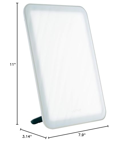 Lumie Vitamin L rippled diffuser softens light for comfortable use