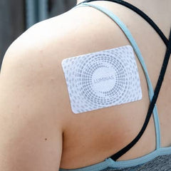 LUMINAS Relief Patch on shin stays in place during movement for continuous comfort