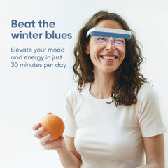 Luminette blue light glasses deliver blue-enriched white light for daily routines.