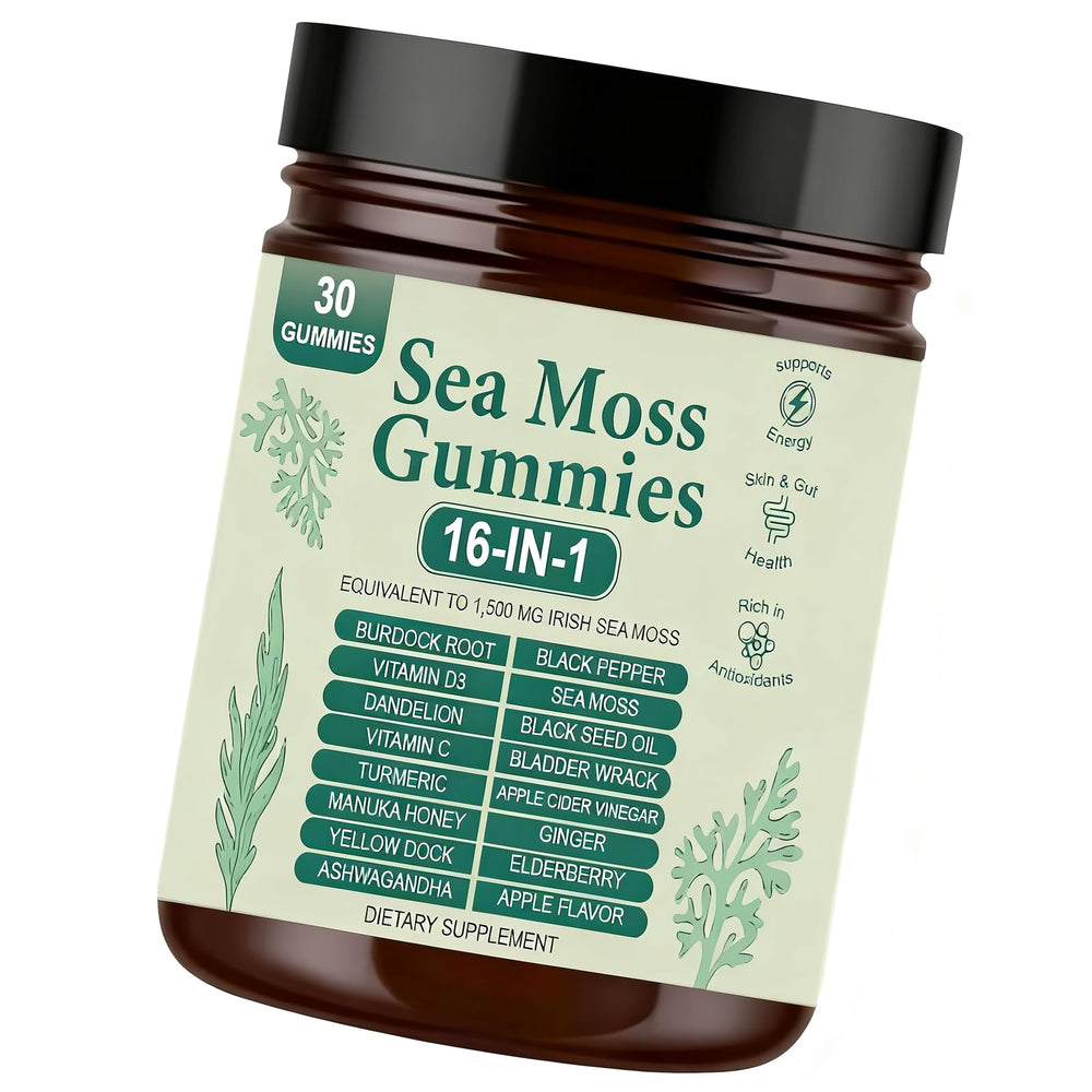 Luminplace Sea Moss Gummies 16-in-1 bottle ready for daily immune support and natural energy.