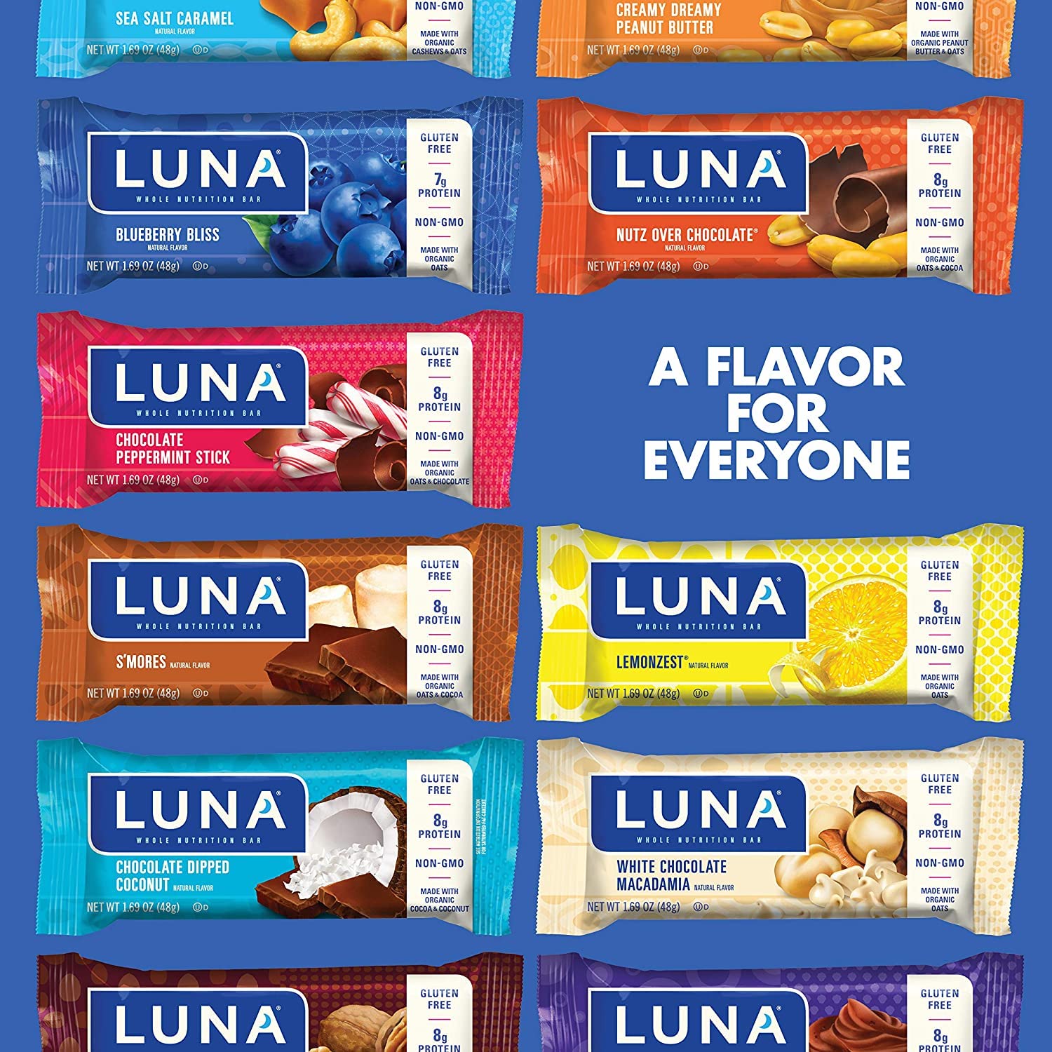 LUNA Bar Blueberry Bliss snack time scene for quick energy between tasks.