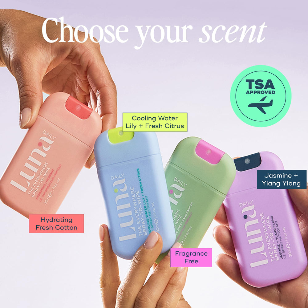 Luna Daily Mini no-soap formula cleanses without foaming.