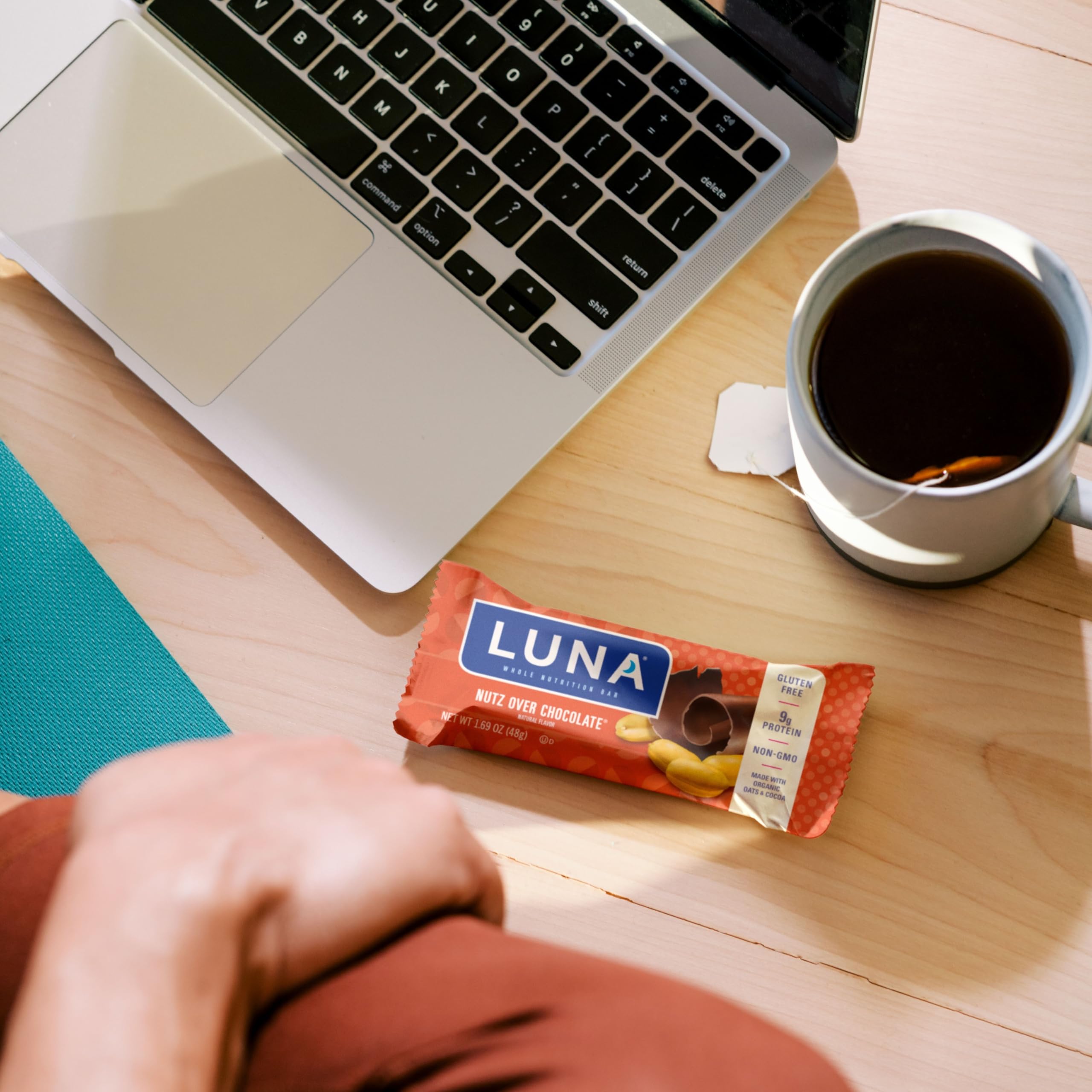 Luna Bar Nutz Over Chocolate flavor featured in a two-flavor variety pack.