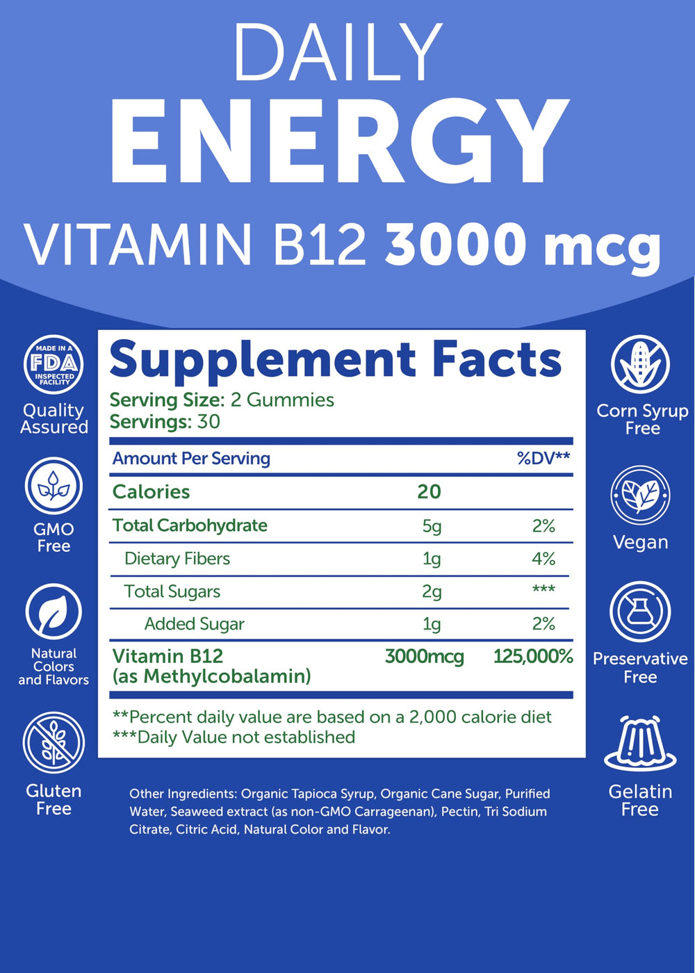 Lunakai B12 gummies USA-made facility logo on bottle