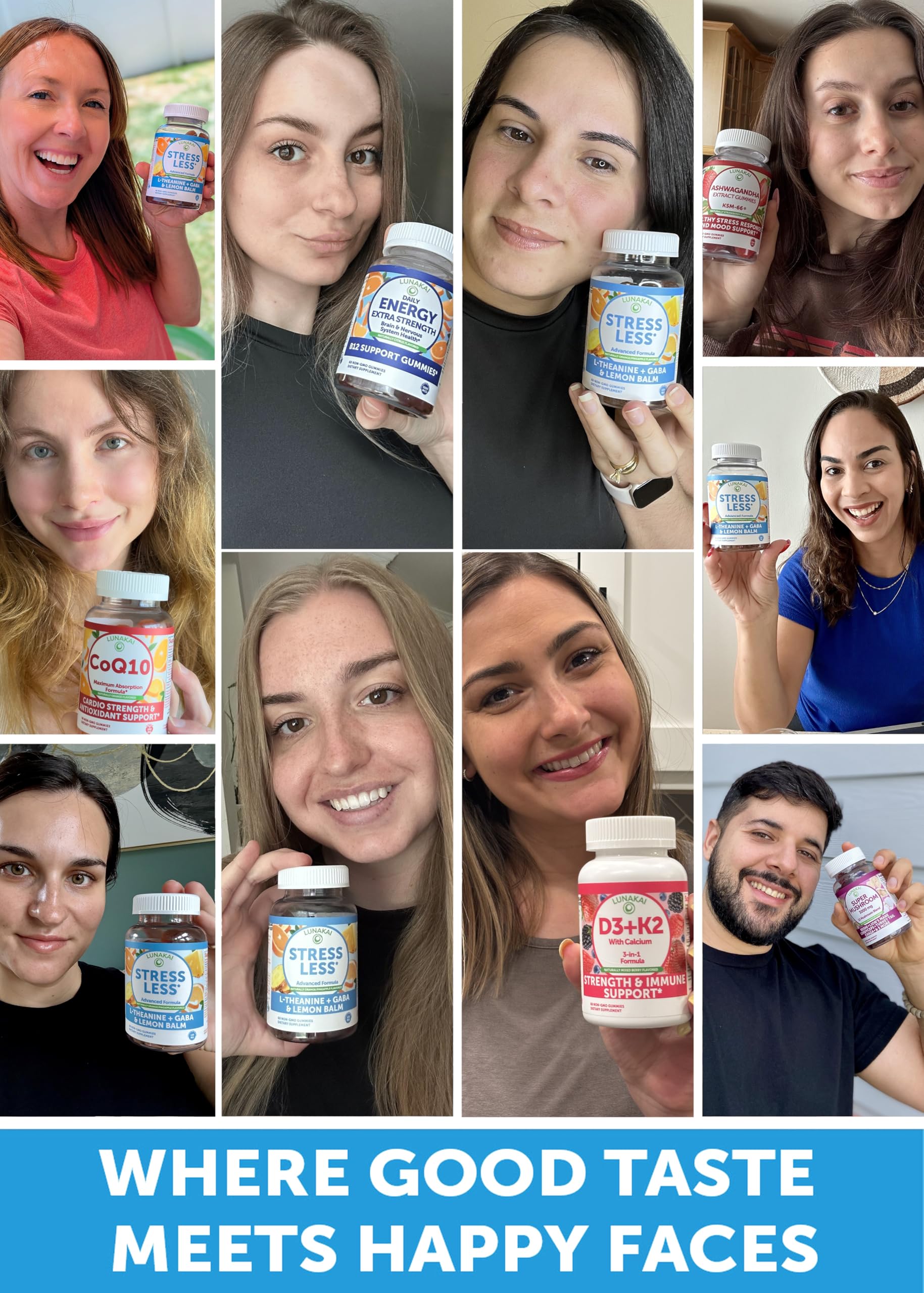Lunakai Kids gummies used by a family for daily stress support.