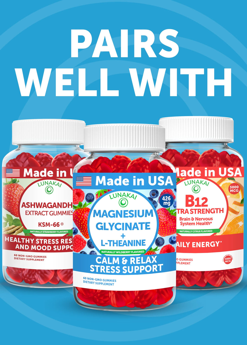 Lunakai made-in-USA seal on packaging signaling trusted quality.