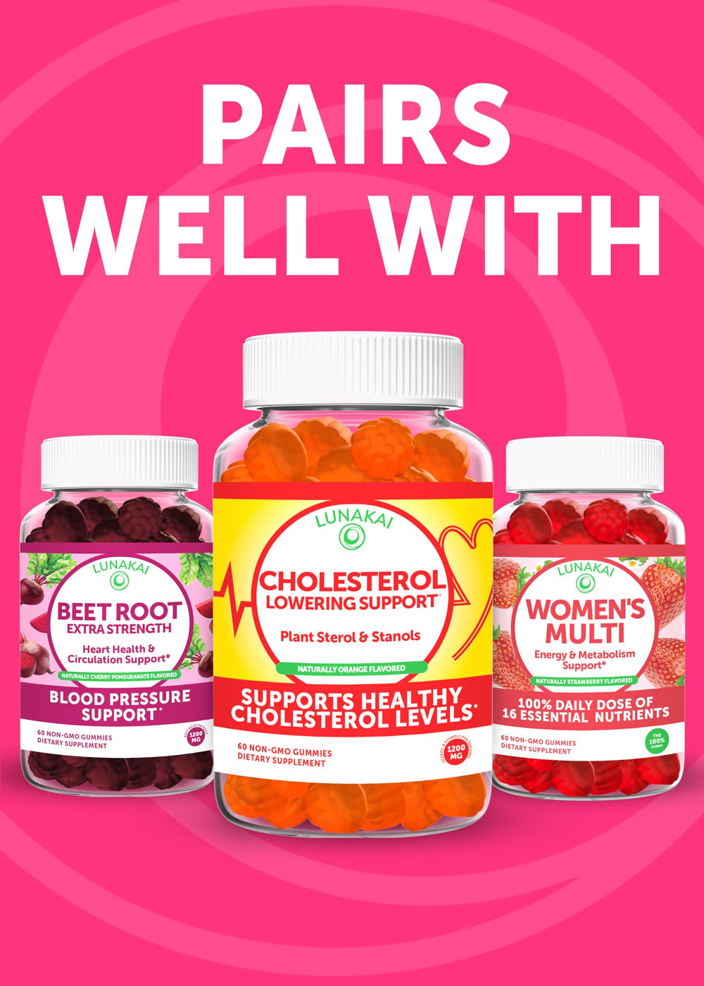 Lunakai natural flavors and colors label showcases clean ingredients.