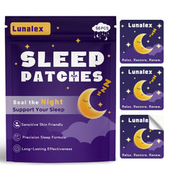 Lunalex sleep patch on the neck for discreet, all-night comfort.