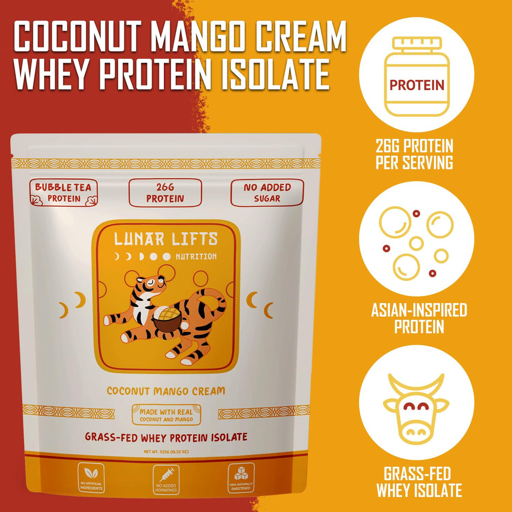 Lunar Lifts Coconut Mango Cream real fruit flavor highlights natural coconut and mango