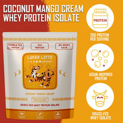 Lunar Lifts Coconut Mango Cream real fruit flavor highlights natural coconut and mango