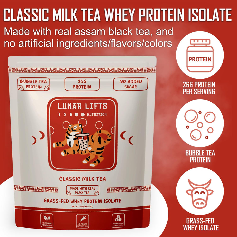 Lunar Lifts Nutrition real Assam tea infusion for authentic flavor.
