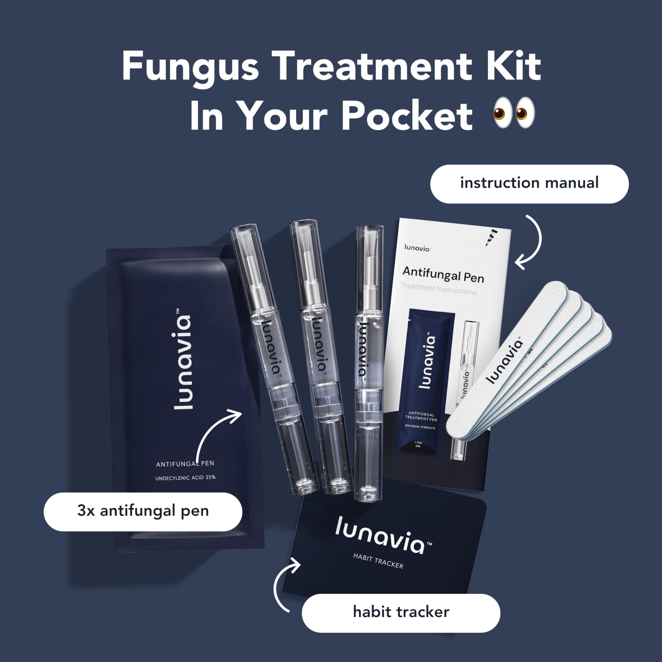 Lunavia Antifungal Pen twist-pen close-up highlighting easy usage.