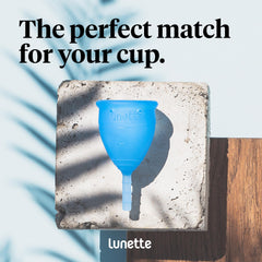 Lunette Cup Cleanser demonstrates compatibility with all silicone cups and discs.