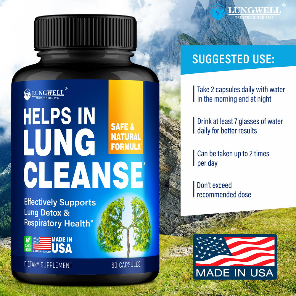 LungWELL vitamins C and D3 included for immune and lung health