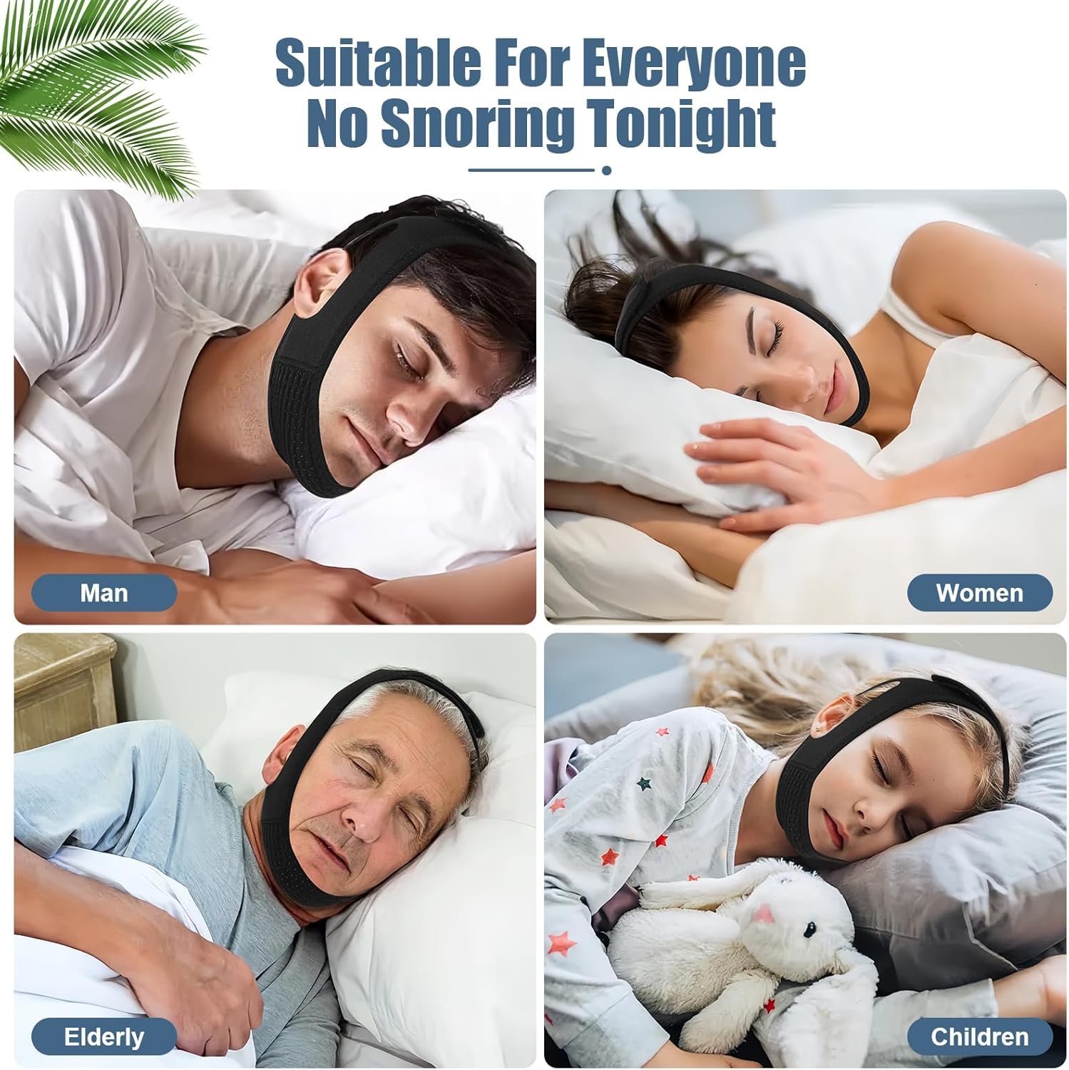 LUNIA chin strap overnight wear demonstrates simple setup and ongoing comfort