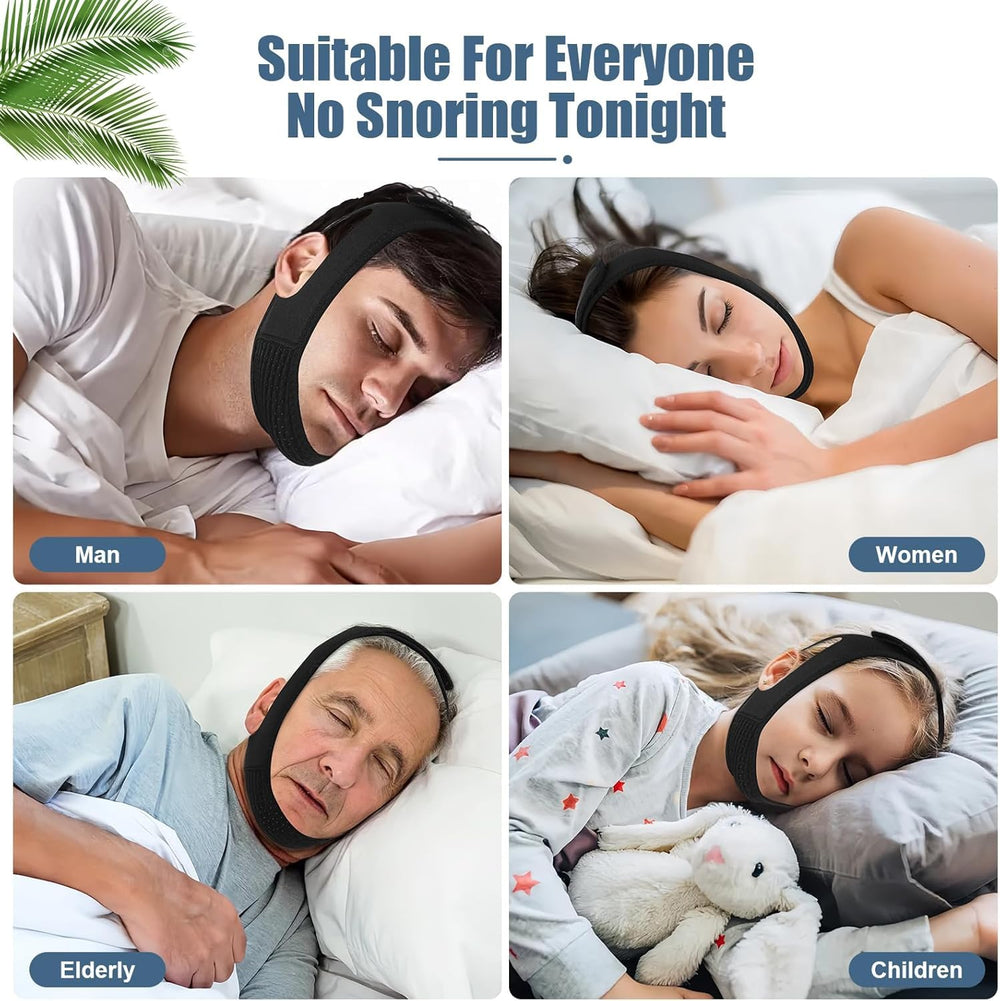 LUNIA chin strap overnight wear demonstrates simple setup and ongoing comfort