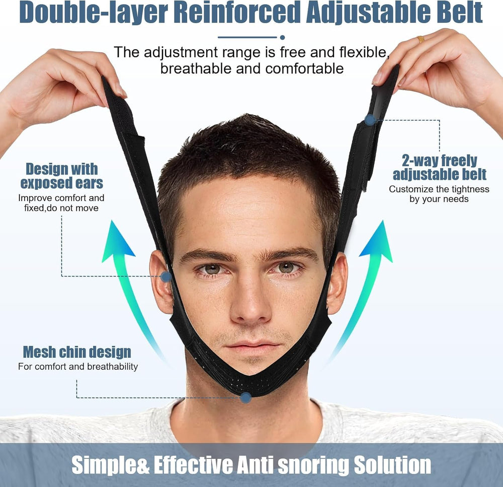 LUNIA chin strap soft breathable material emphasizes skin-friendly comfort overnight