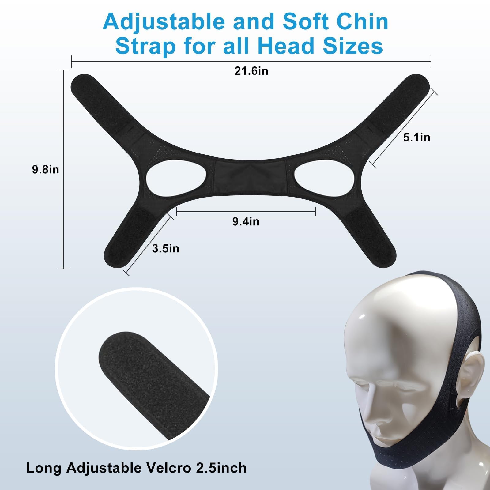 LUNIA unisex sleep chin strap offers versatile, comfortable use.