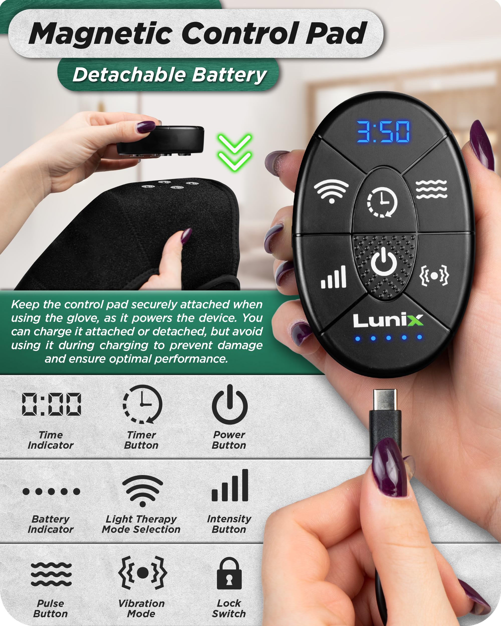 Lunix LX19 shoulder strap for convenient therapy on shoulders