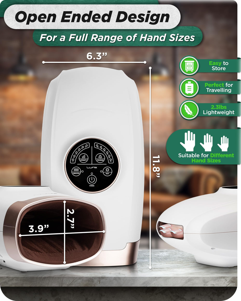Soft inner cushion fits a wide range of hand sizes for daily use.