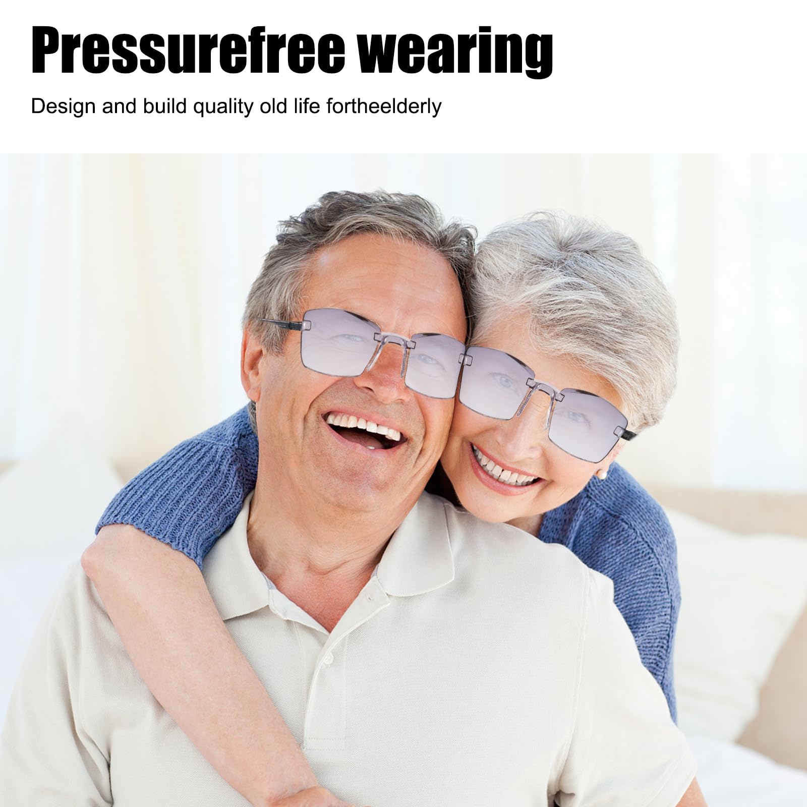 LUODAKA grey dual focus glasses highlighting comfortable nose pads