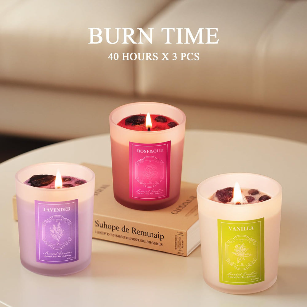 LURNOFY Crystal candle reflects light and spreads positive energy