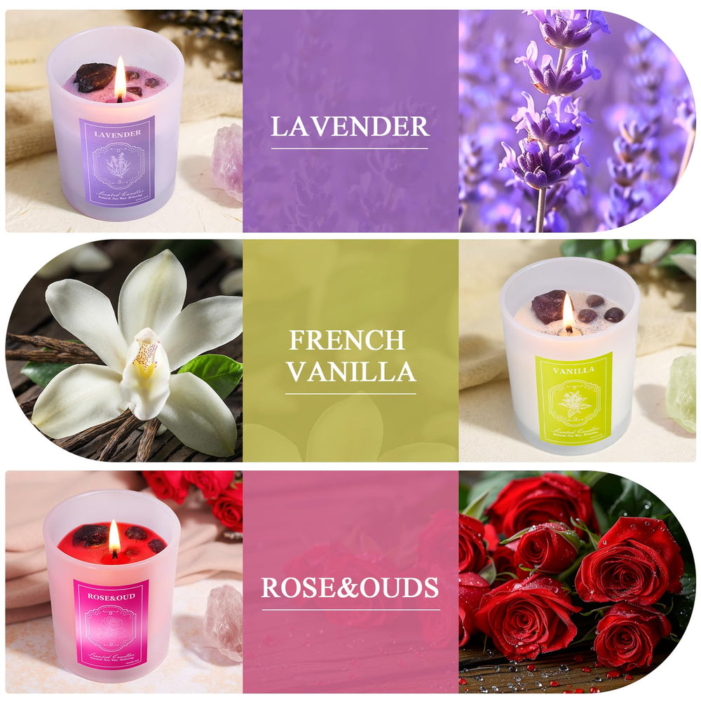 LURNOFY Lavender candle for relaxing evenings and restful sleep