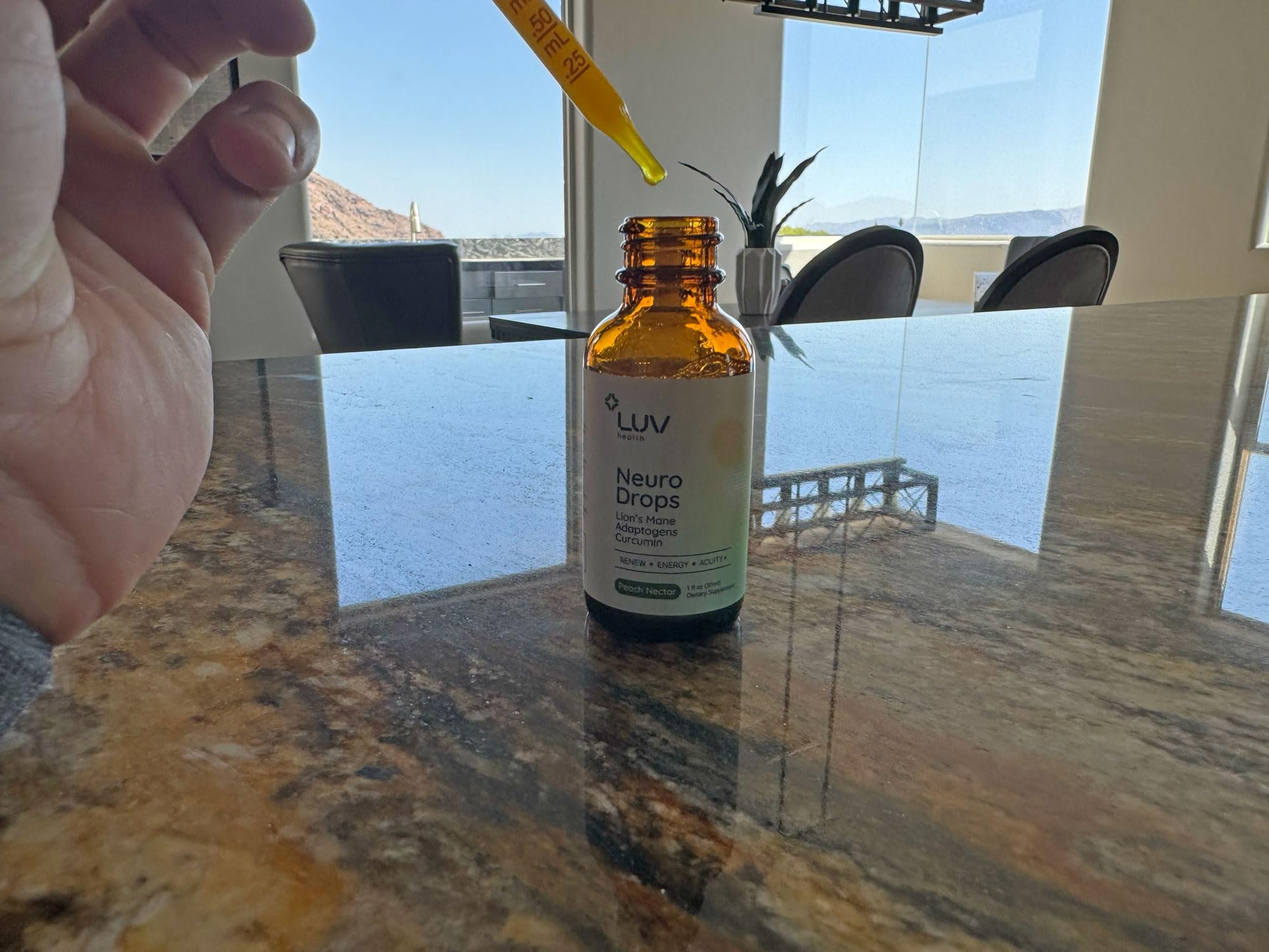 LUV health Neuro Drops ingredient spotlight Reishi for calm focus.