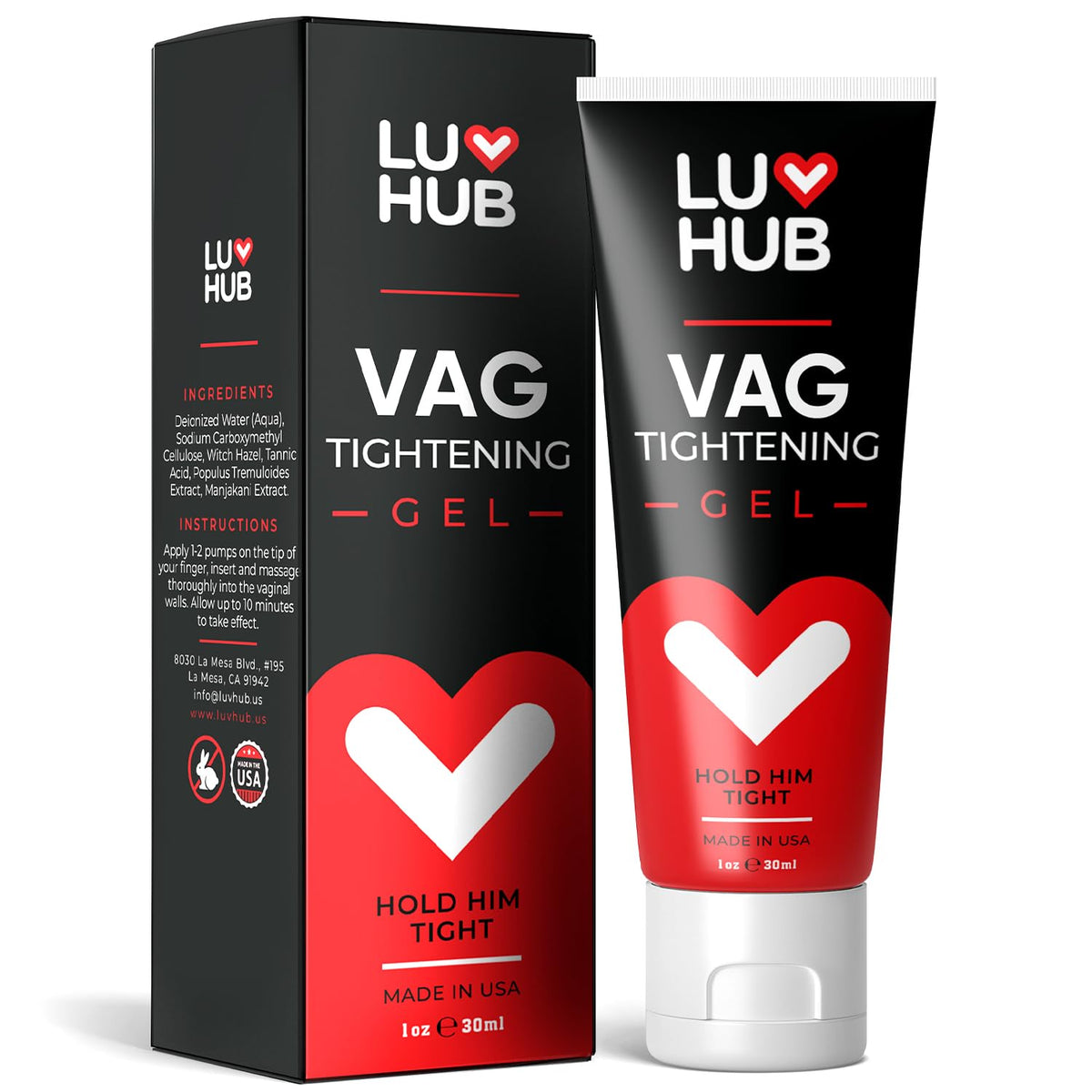 Luv Hub Tightening Cream bottle pump for precise, fragrance-free application and daily comfort