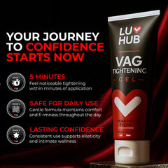Luv Hub Tightening Cream fragrance-free formula highlights gentle care for sensitive skin