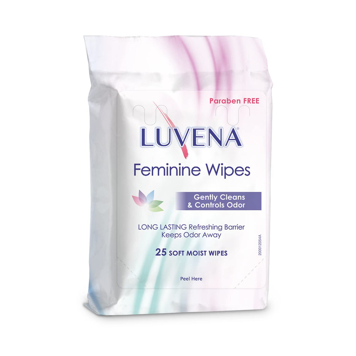 Luvena feminine wipes 25-count pack offers quick freshness on the go.