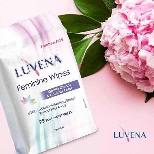 Luvena cucumber-scented wipes provide a light, refreshing clean during busy days