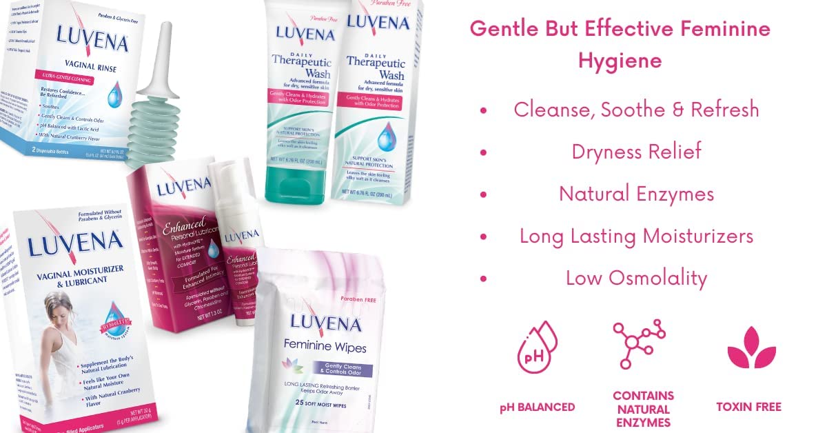 Luvena label confirms gynecologist-tested care and quality.