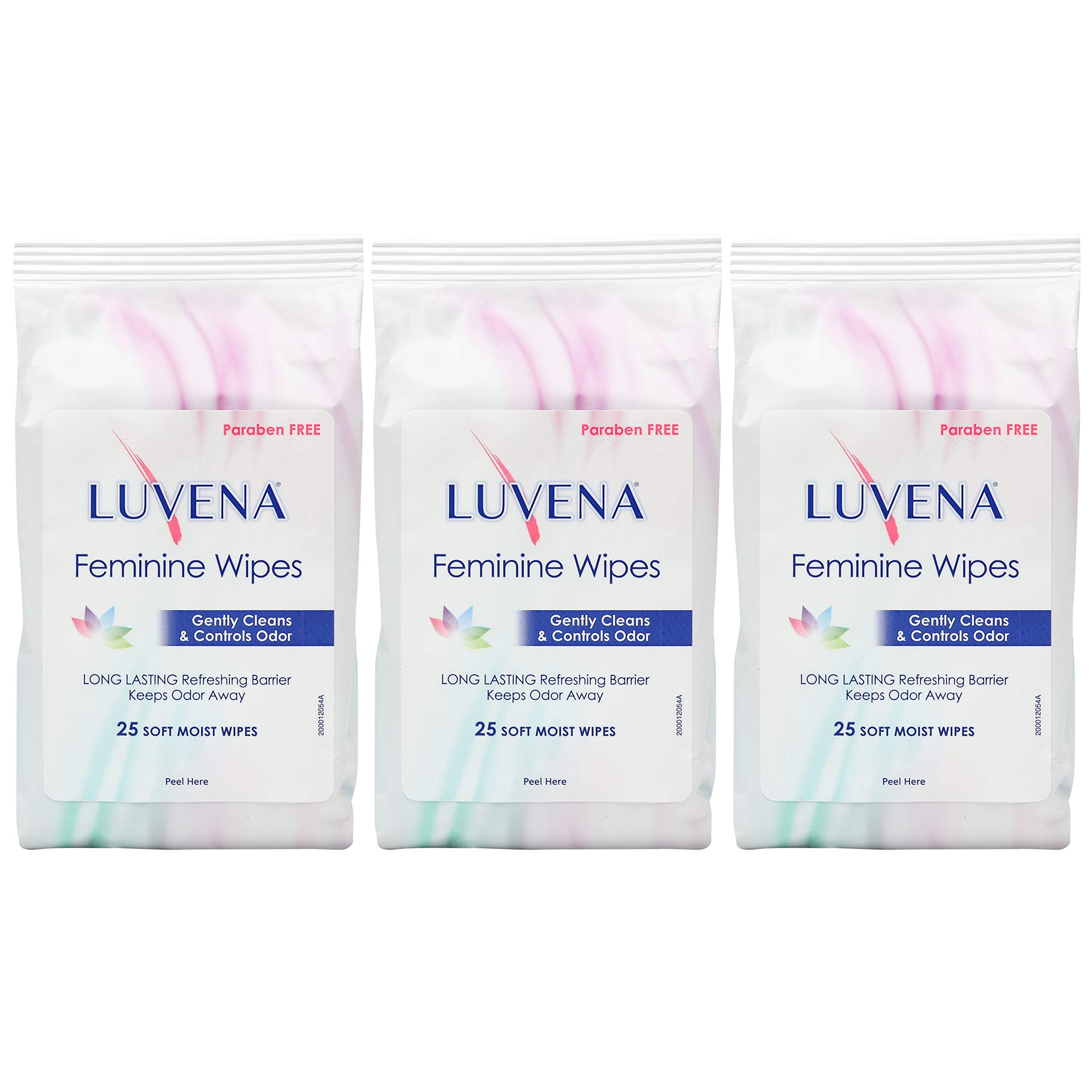 Luvena feminine wipes 25-count pack for convenient freshness on the go