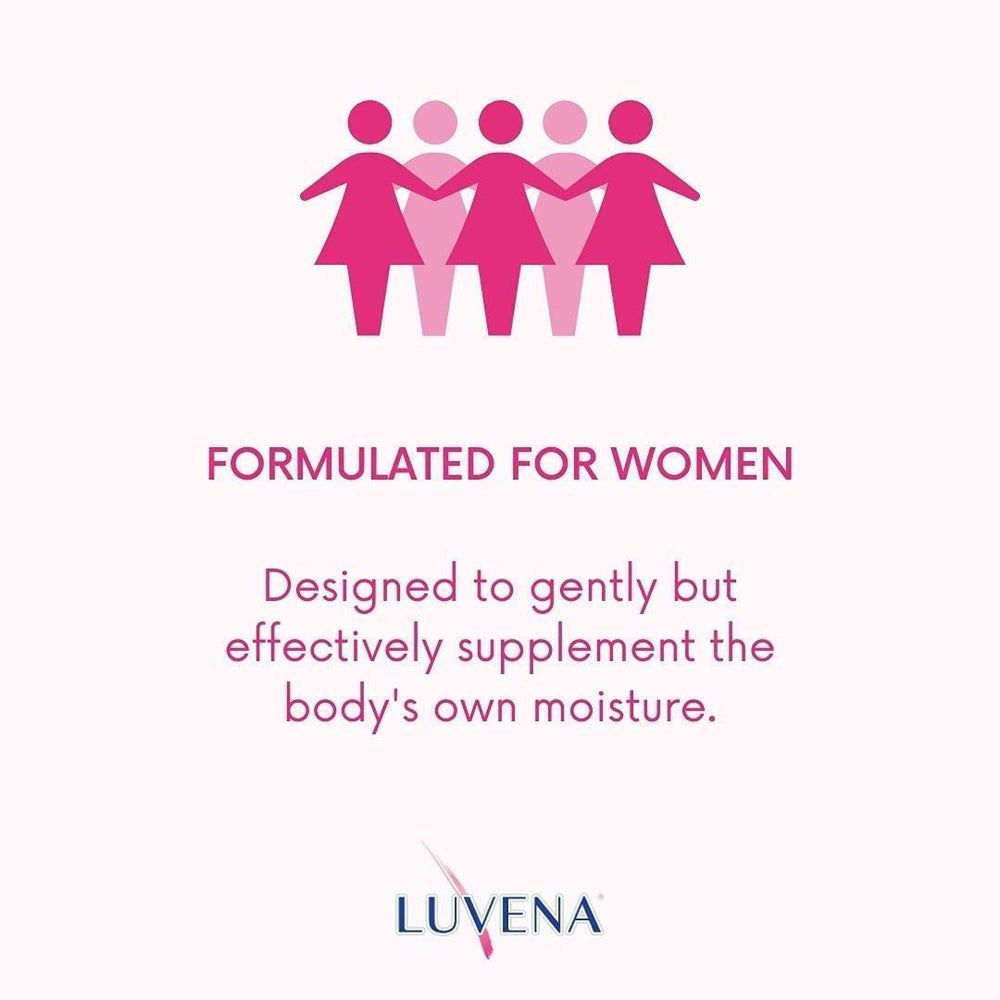 Menopause context visual conveys soothing hydration and balance.