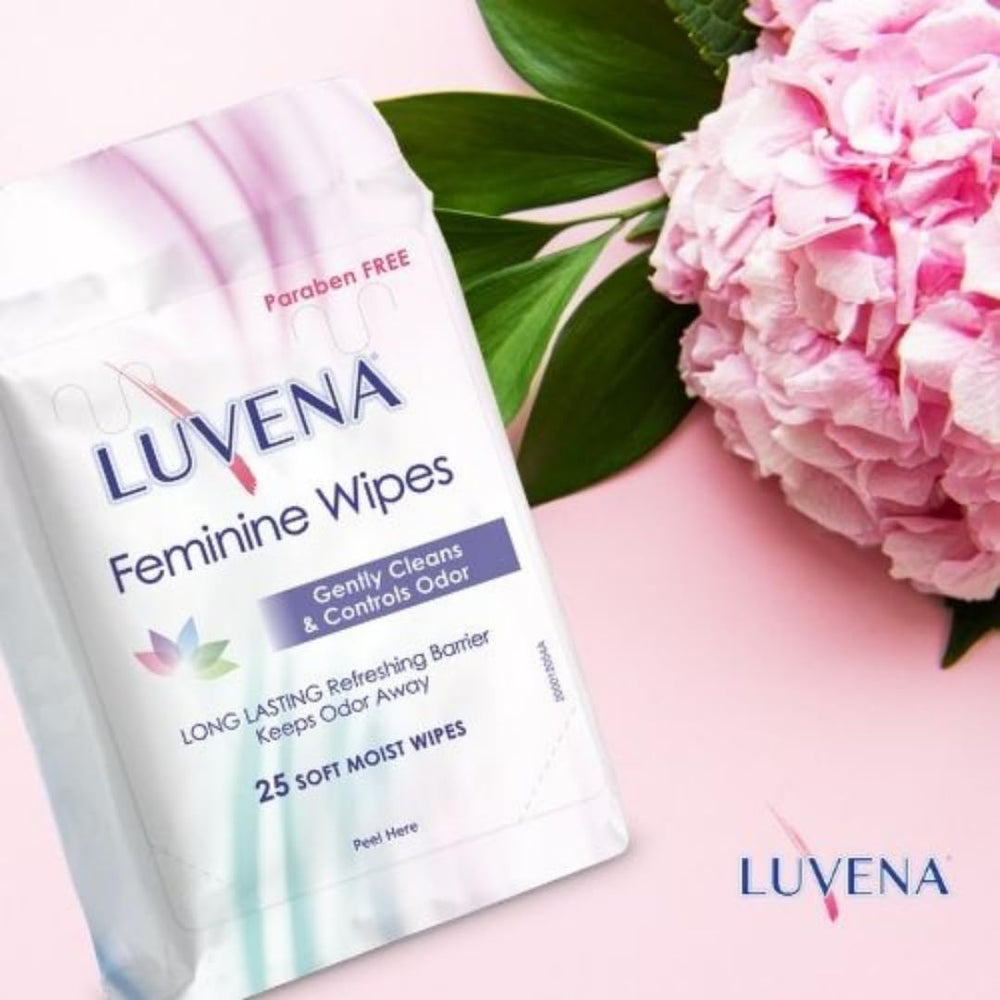 Luvena travel-pack wipes ideal for gym and travel refresh.