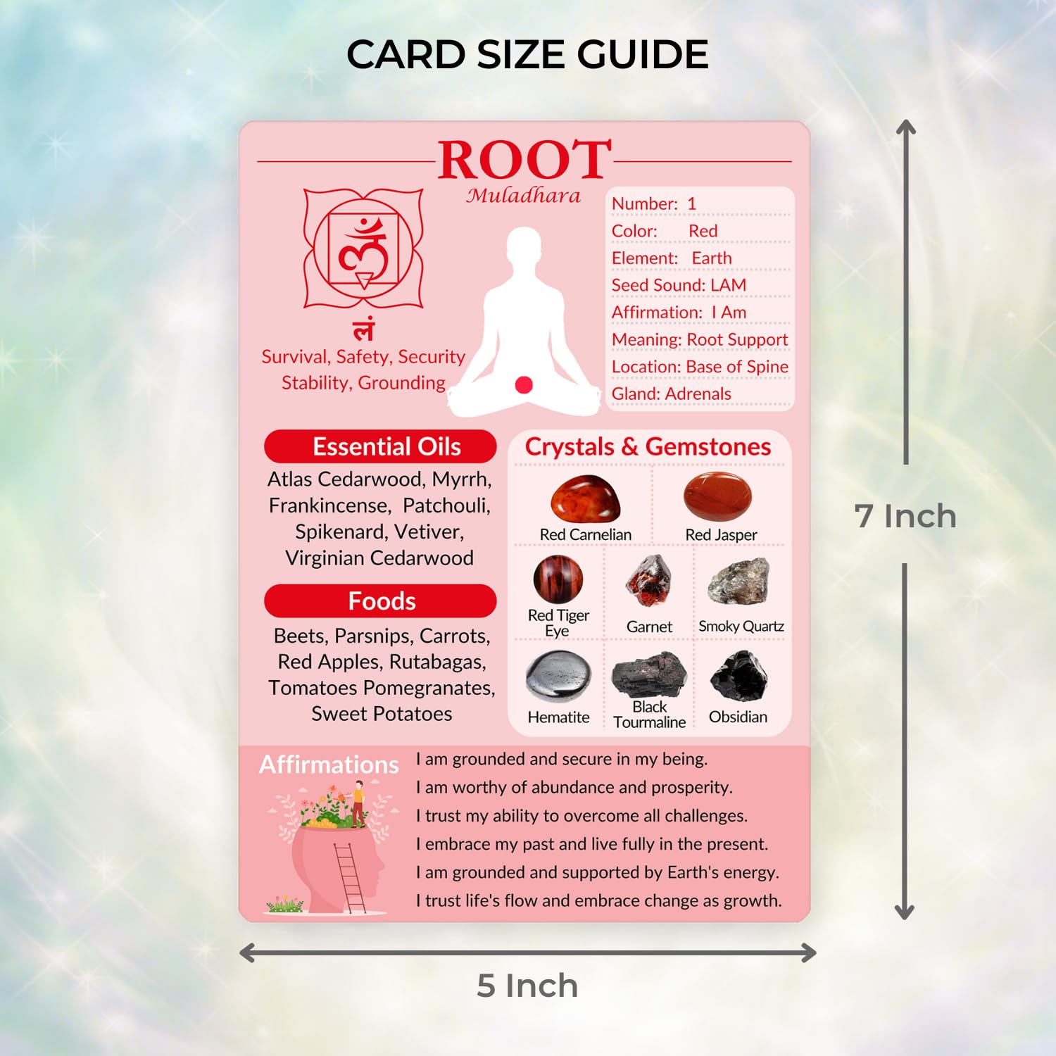 Luxekem chakra cards feature waterproof surface for durable learning in studio or home