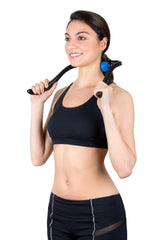 LuxFit self massager with silicone balls mimics therapist hands for deep knots.