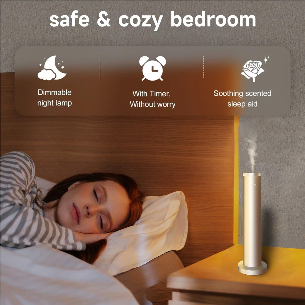 LuxHydvat Wireless Diffuser compact desk size supports a focused workspace fragrance.