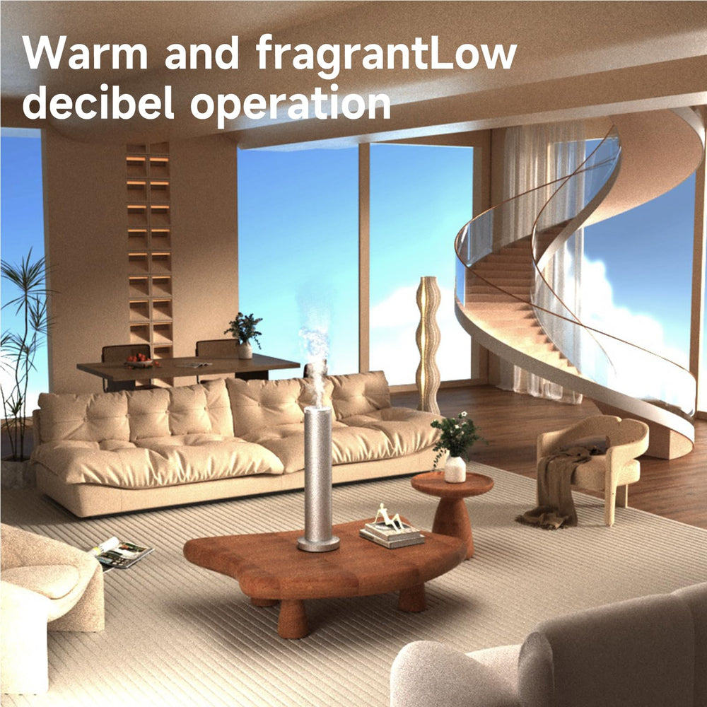 LuxHydvat Wireless Diffuser illuminated status indicator signals smart safety features.
