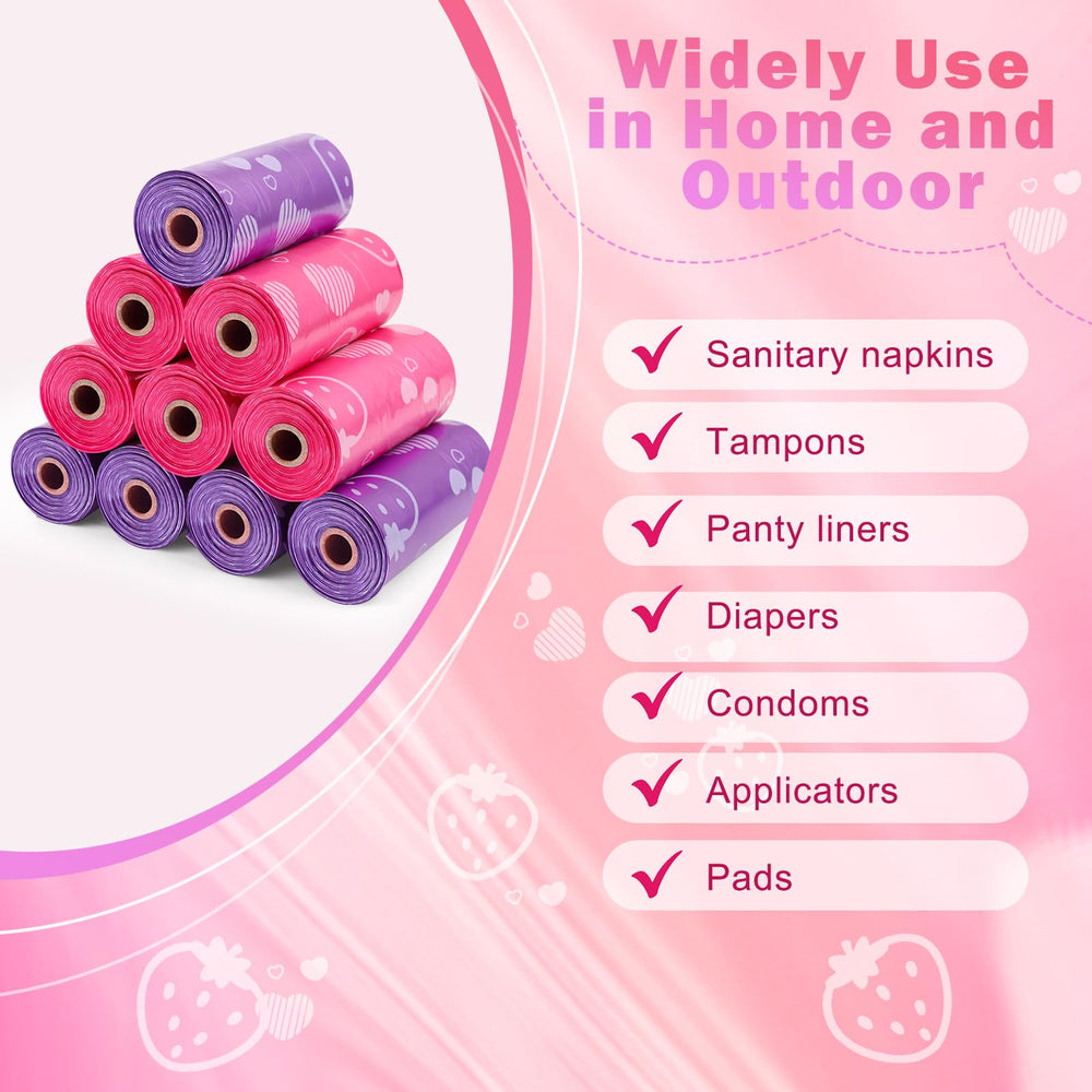 Luxiv pink disposal bags in paper box for easy storage.