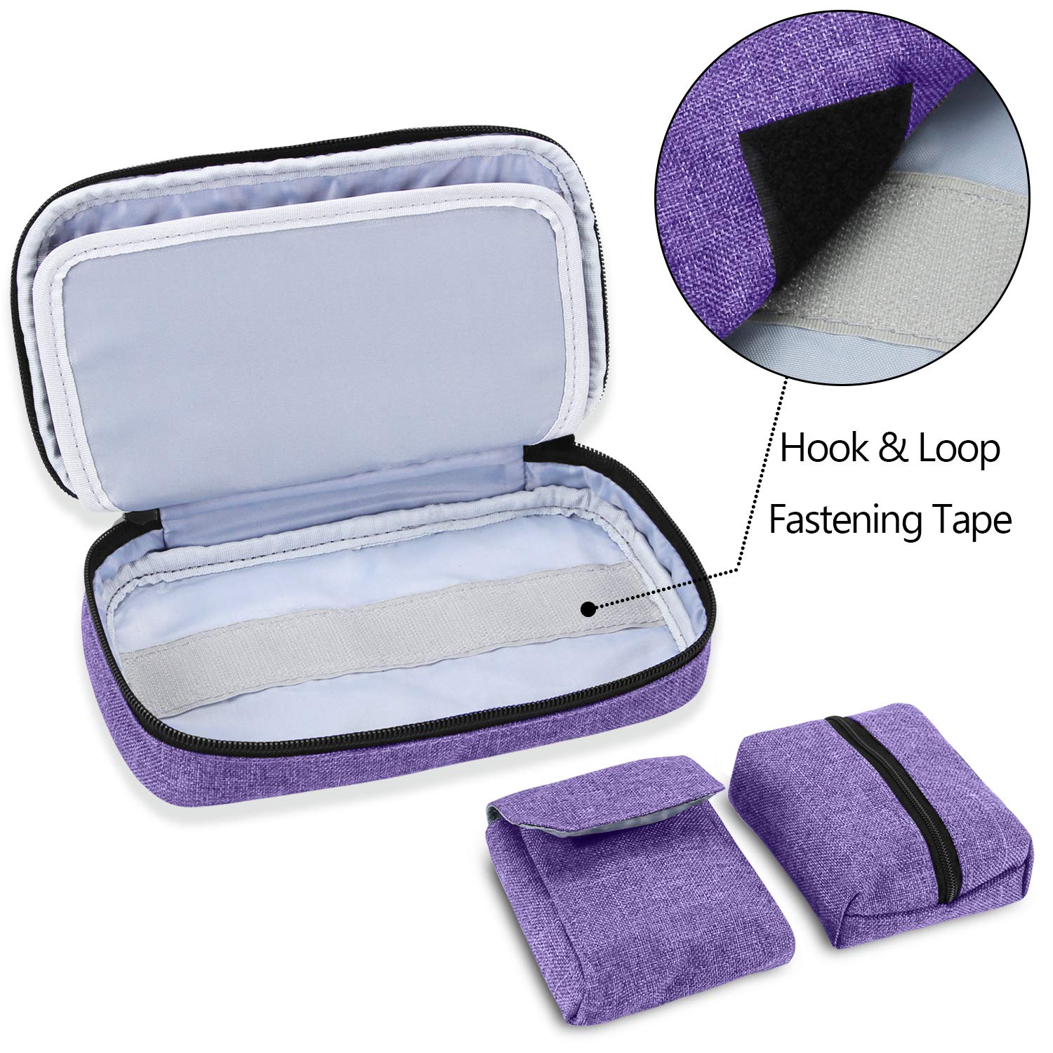 LUXJA compact travel case fits in backpacks and purses for daily use